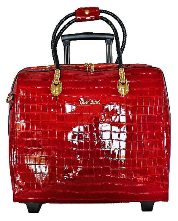 Damen Aktentasche Trolley Rot von Olivia Lauren Laptoptasche