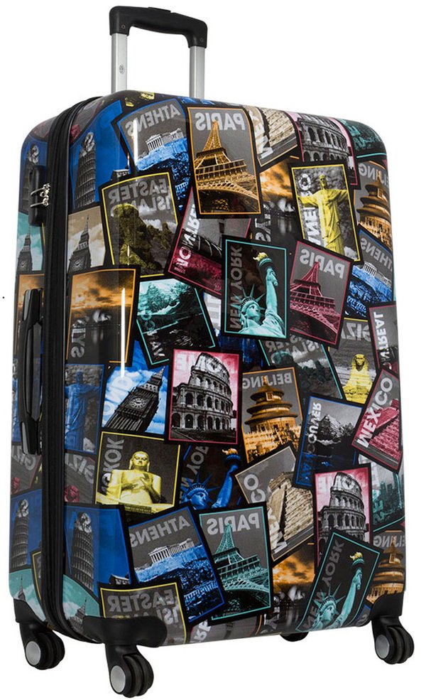 “Große Koffer Kaufen New All City Motivkoffer“, Reisekoffer Trolley