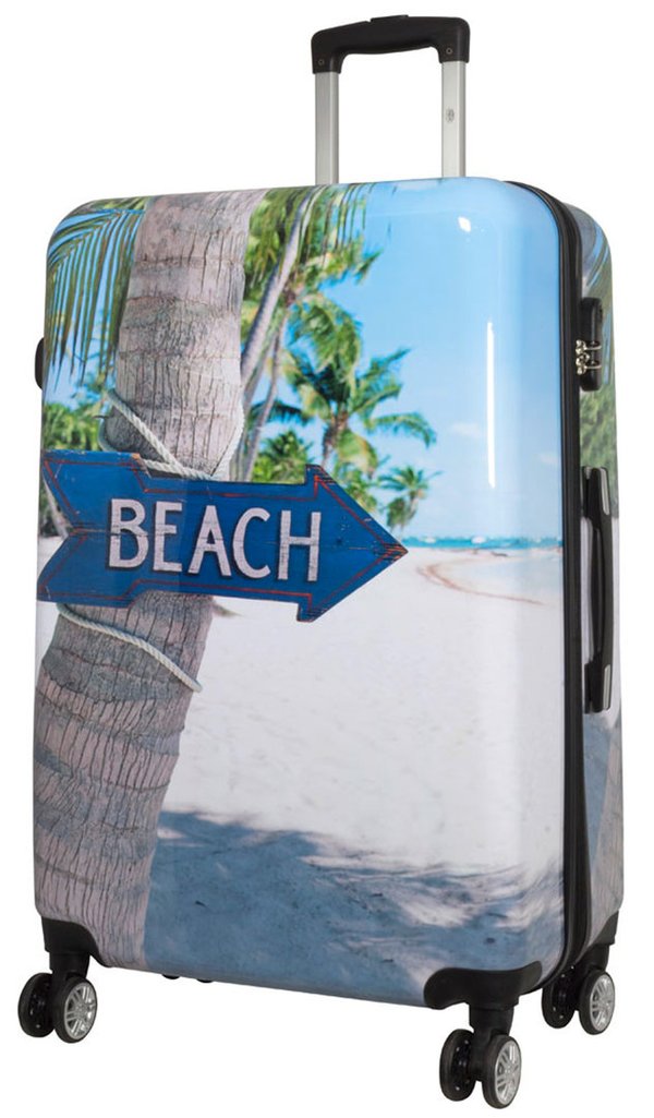 “Große Motivkoffer Beach Strand Koffer bestellen“, Reisekoffer Trolley