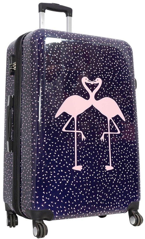 “Große Motivkoffer Flamingo Koffer bestellen“, Reisekoffer Trolley