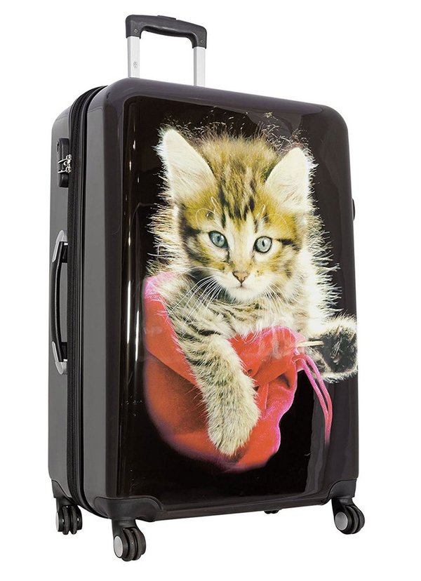 “Große Tier Motivkoffer Katze Koffer bestellen“, Reisekoffer Trolley