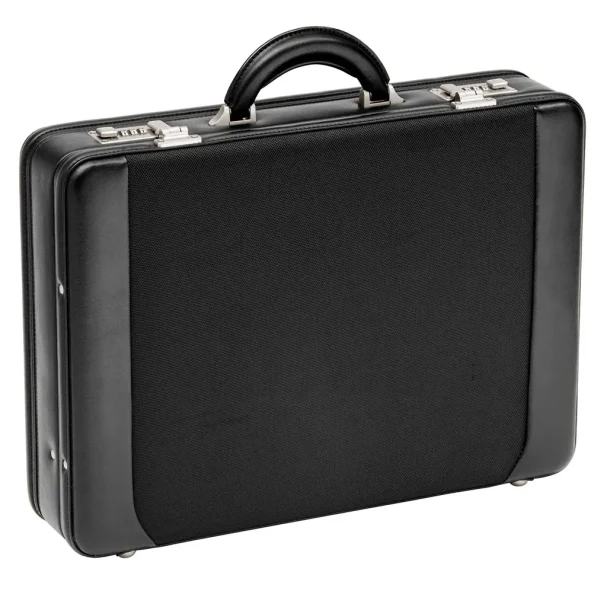 Aktenkoffer Aktenkoffer Laptopkoffer groß 46 cm Erweiterbar Schwarz